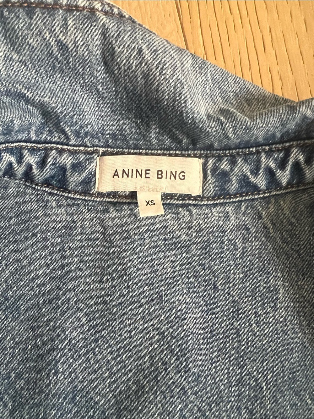 Anine Bing Paxton Light Blue Denim Shirt Jacket size XS - Picture 4 of 5